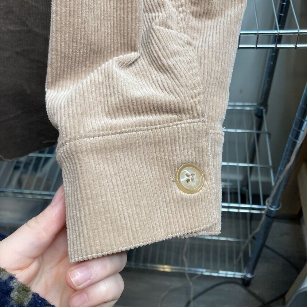 Arula Women's Ivory Corduroy Shacket Size 1X Colorblock Patchwork Boho Jacket - Picture 5 of 16